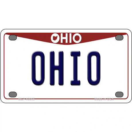 Ohio Metal Novelty License Plate 4" x 2.2" (MLP)