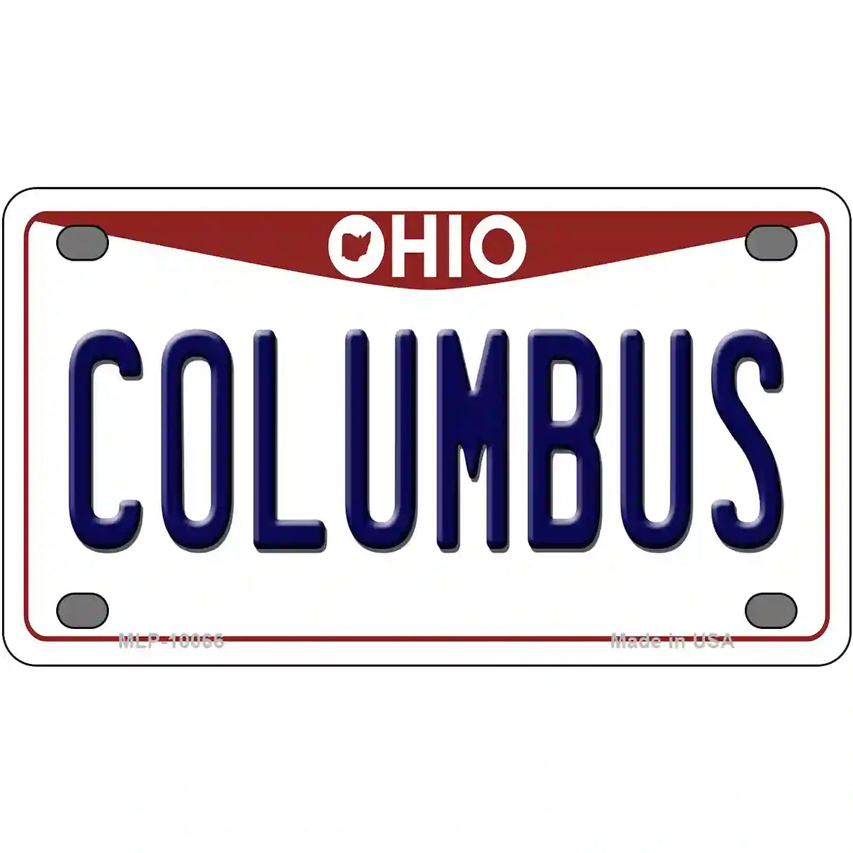 Columbus Ohio Metal Novelty License Plate 4" x 2.2" (MLP)