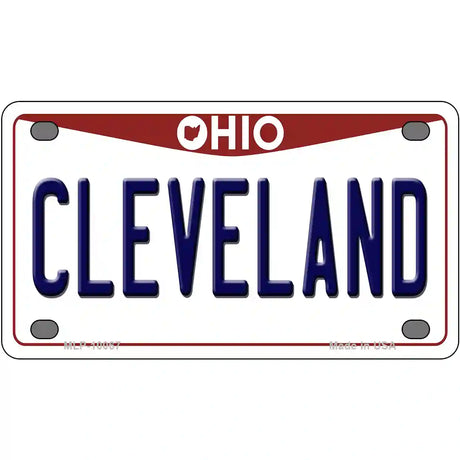 Cleveland Ohio Metal Novelty License Plate 4" x 2.2" (MLP)