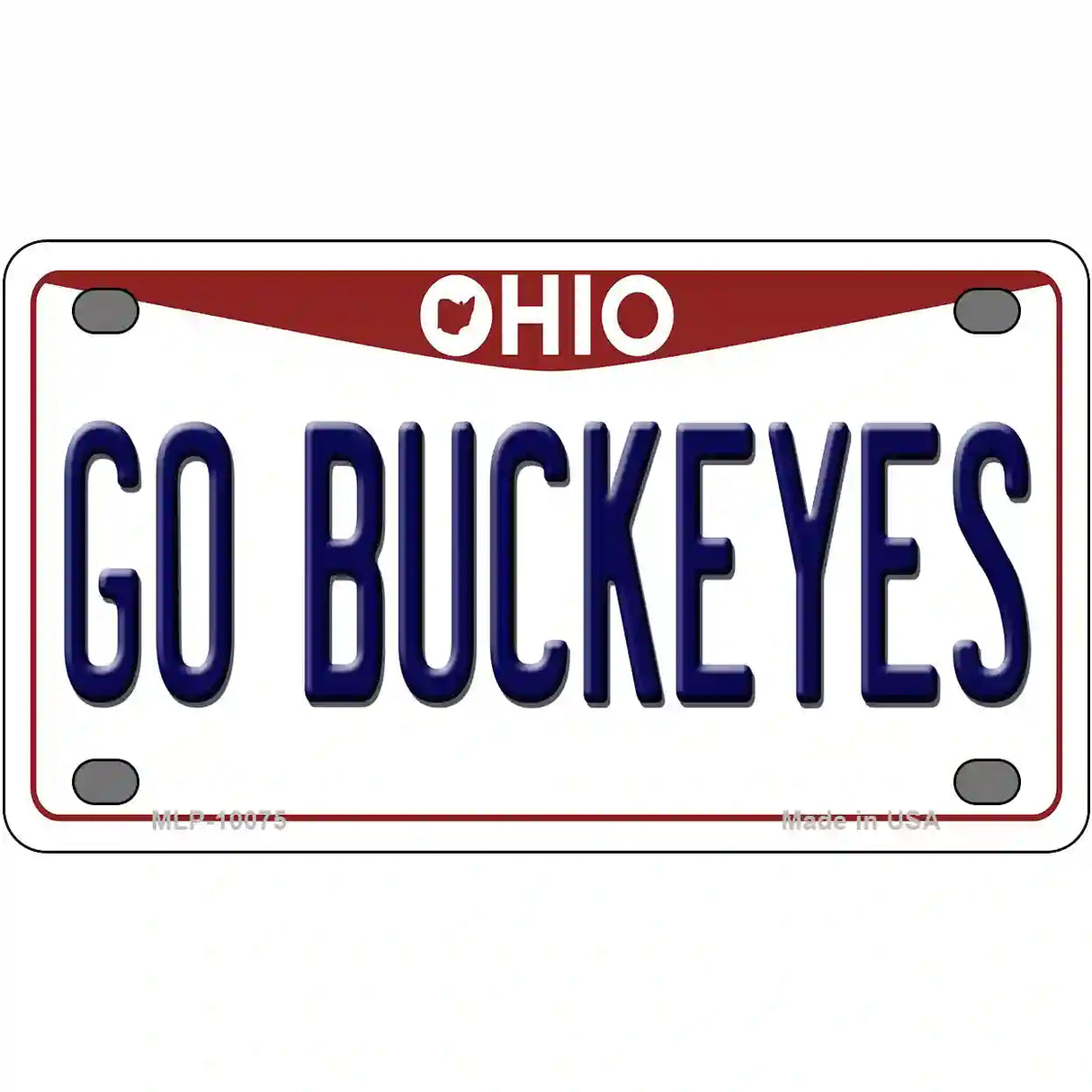 Go Buckeyes Ohio Metal Novelty License Plate