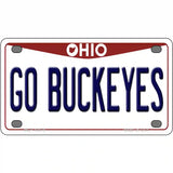 Go Buckeyes Ohio Metal Novelty License Plate