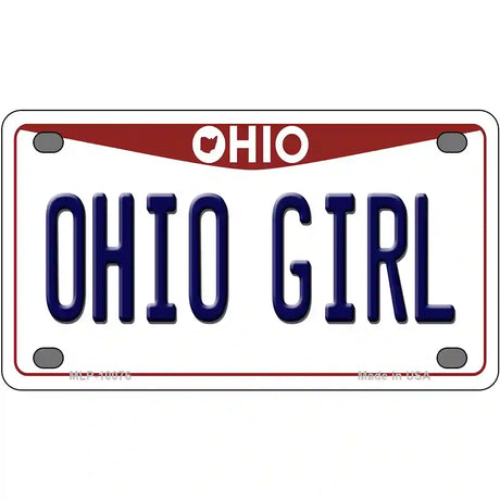 Ohio Girl Ohio Metal Novelty License Plate 4" x 2.2" (MLP)