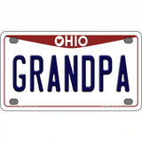 Grandpa Ohio Metal Novelty License Plate 4" x 2.2" (MLP)