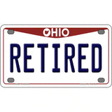 Retired Ohio Metal Novelty License Plate 4" x 2.2" (MLP)