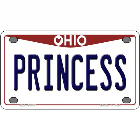 Princess Ohio Metal Novelty License Plate 4" x 2.2" (MLP)