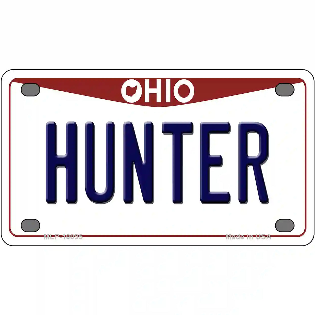 Hunter Ohio Metal Novelty License Plate 4" x 2.2" (MLP)