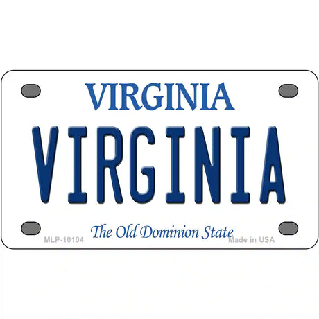 Virginia Metal Novelty License Plate 4" x 2.2" (MLP)