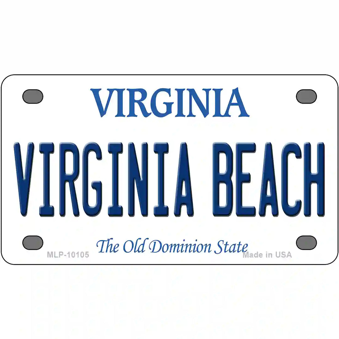 Virginia Beach Virginia Metal Novelty License Plate 4" x 2.2" (MLP)