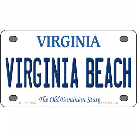 Virginia Beach Virginia Metal Novelty License Plate 4" x 2.2" (MLP)