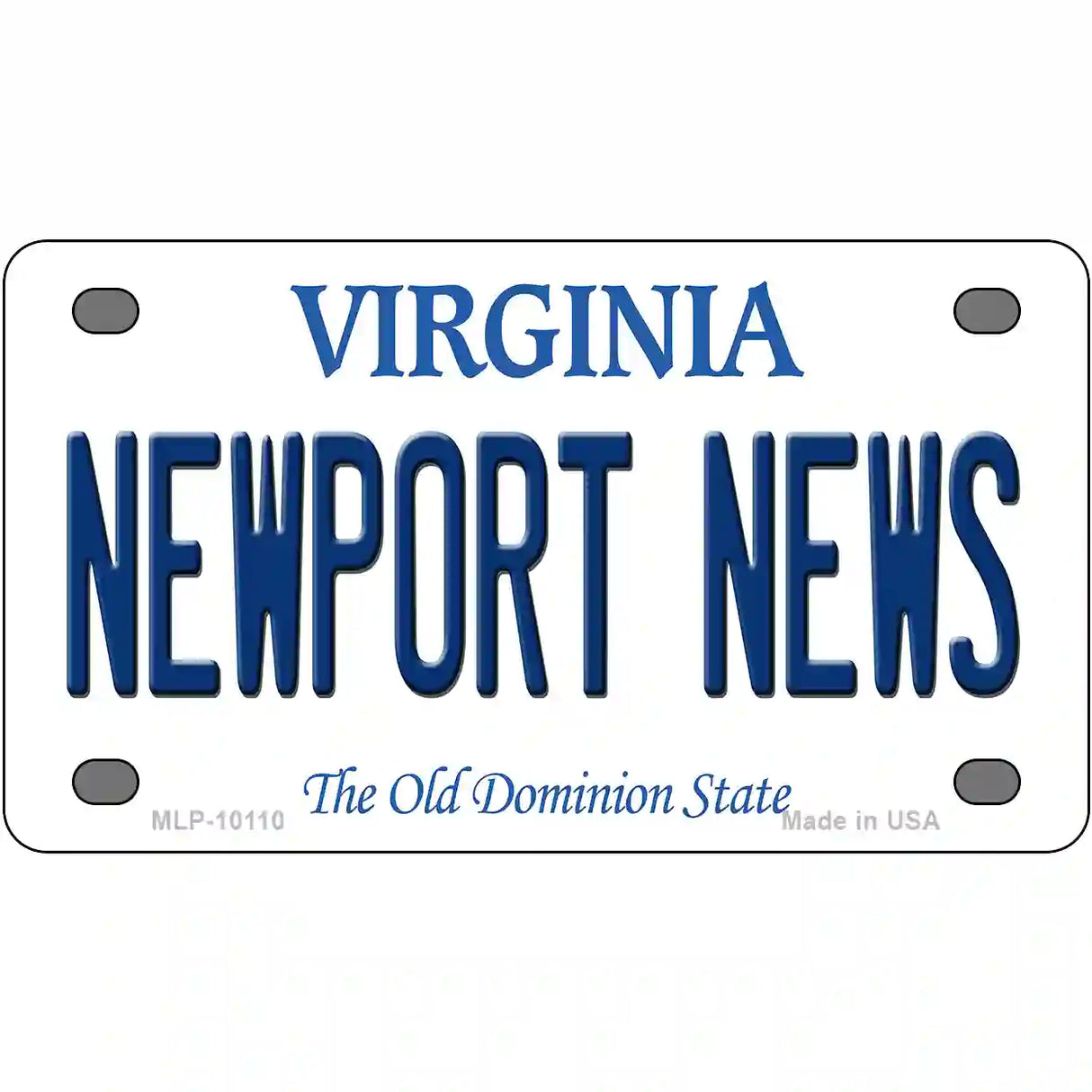 Newport News Virginia Metal Novelty License Plate 4" x 2.2" (MLP)