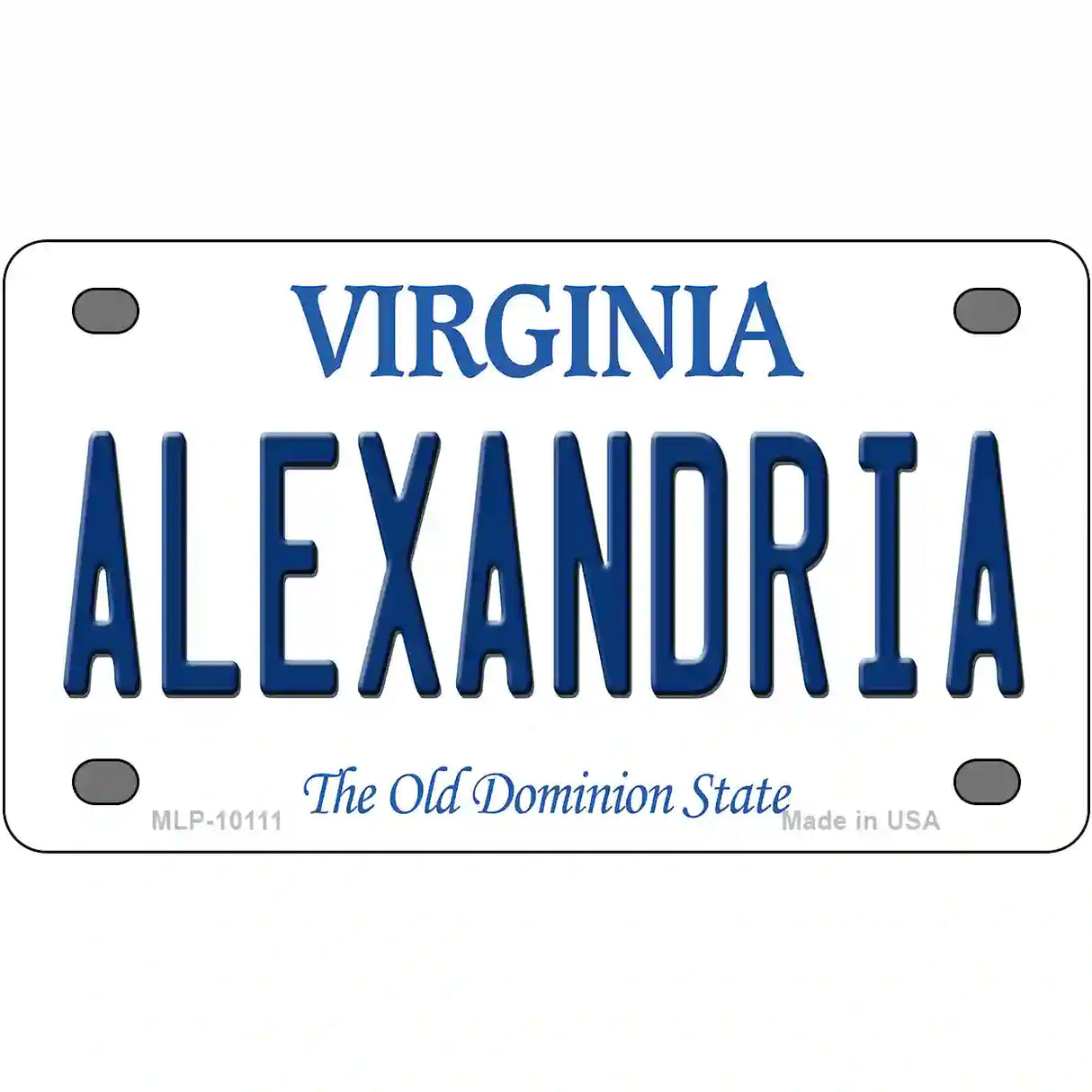 Alexandria Virginia Metal Novelty License Plate 4" x 2.2" (MLP)