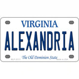 Alexandria Virginia Metal Novelty License Plate 4" x 2.2" (MLP)