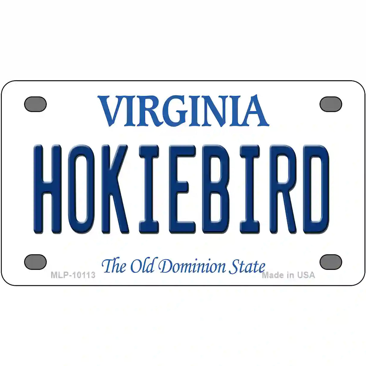 Hokiebird Virginia Metal Novelty License Plate 4" x 2.2" (MLP)