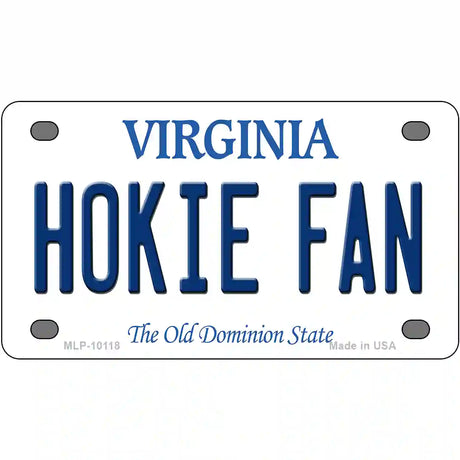 Hokie Fan Virginia Metal Novelty License Plate 4" x 2.2" (MLP)