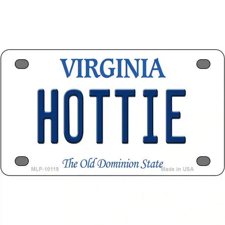 Hottie Virginia Metal Novelty License Plate 4" x 2.2" (MLP)