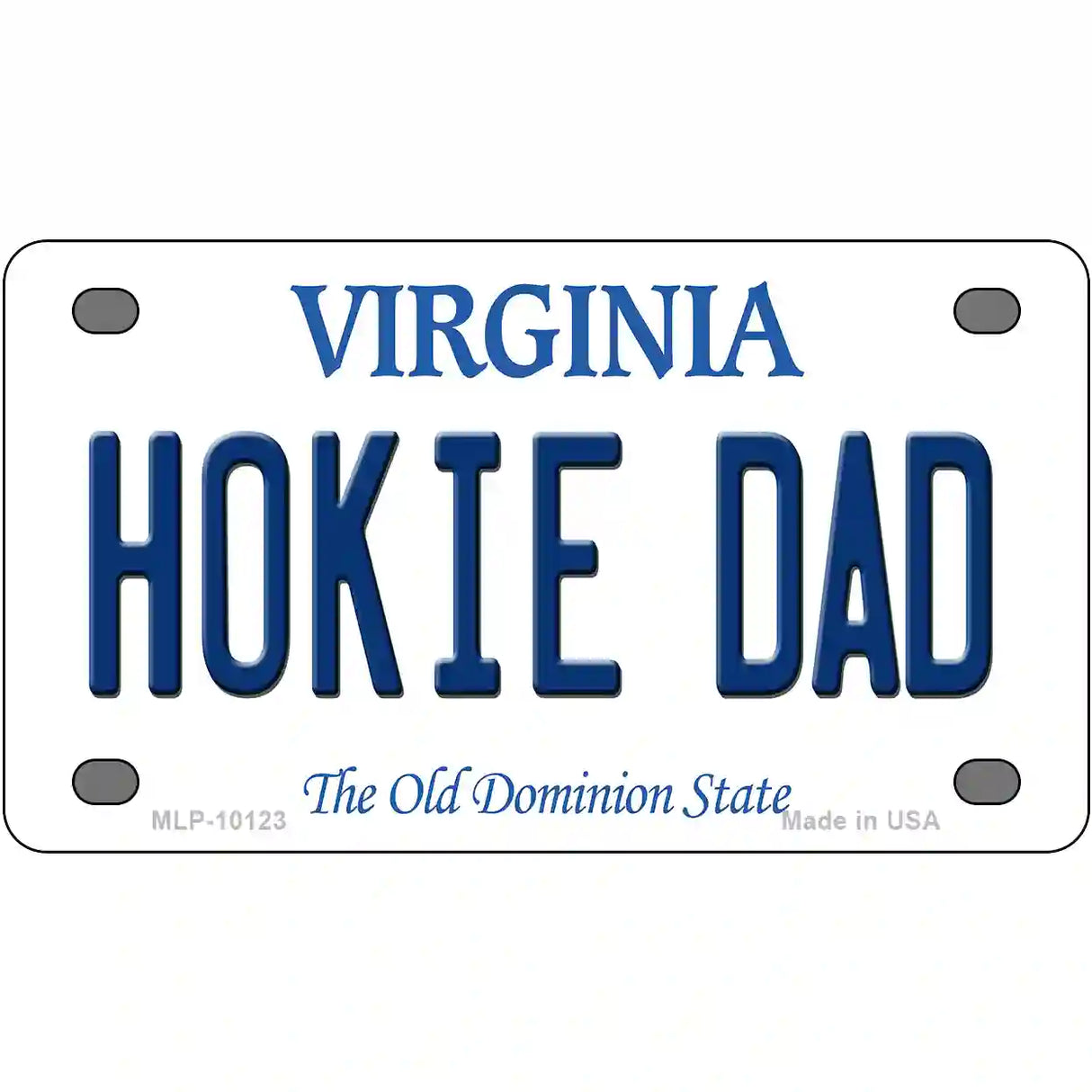 Hokie Dad Virginia Metal Novelty License Plate 4" x 2.2" (MLP)