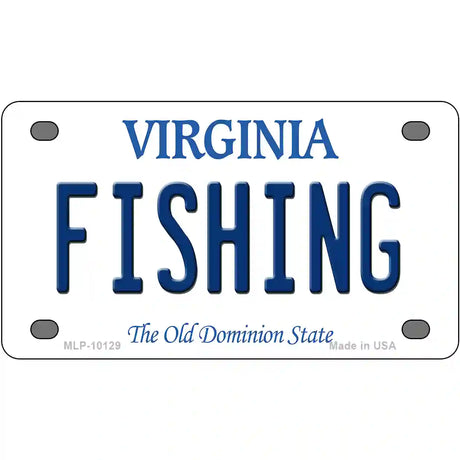 Fishing Virginia Metal Novelty License Plate 4" x 2.2" (MLP)