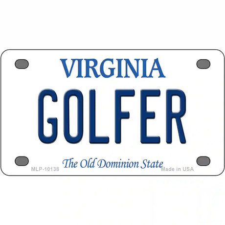 Golfer Virginia Metal Novelty License Plate 4" x 2.2" (MLP)