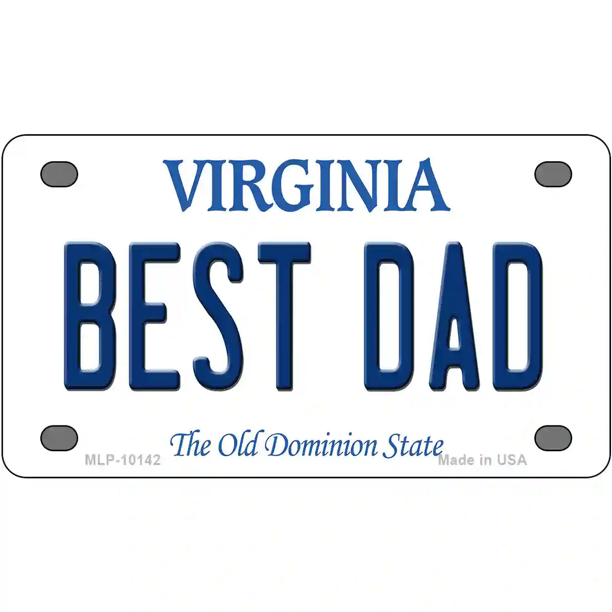 Best Dad Virginia Metal Novelty License Plate 4" x 2.2" (MLP)