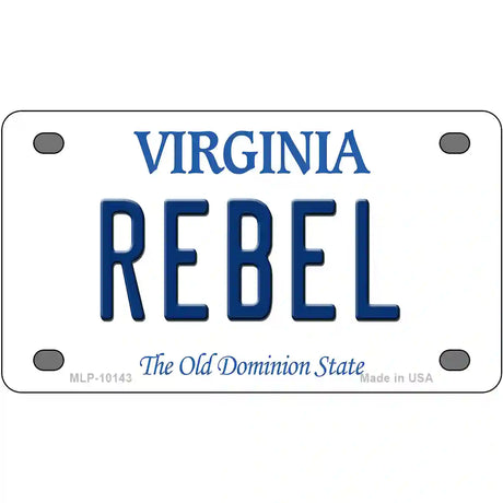 Rebel Virginia Metal Novelty License Plate 4" x 2.2" (MLP)