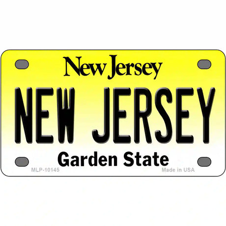 New Jersey Metal Novelty License Plate 4" x 2.2" (MLP)