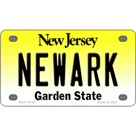 Newark New Jersey Metal Novelty License Plate