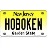 Hoboken New Jersey Metal Novelty License Plate 4" x 2.2" (MLP)