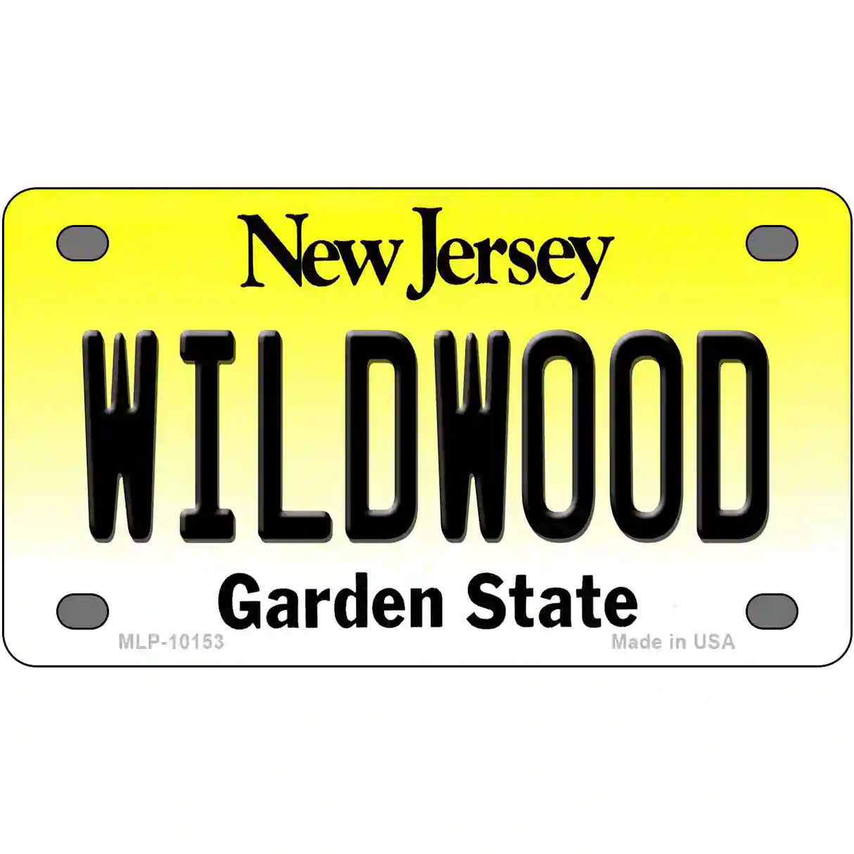 Wildwood New Jersey Metal Novelty License Plate 4" x 2.2" (MLP)