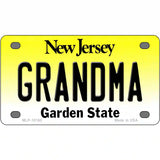 Grandma New Jersey Metal Novelty License Plate 4" x 2.2" (MLP)