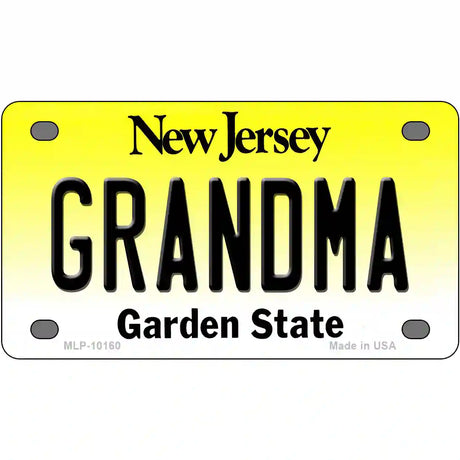 Grandma New Jersey Metal Novelty License Plate 4" x 2.2" (MLP)