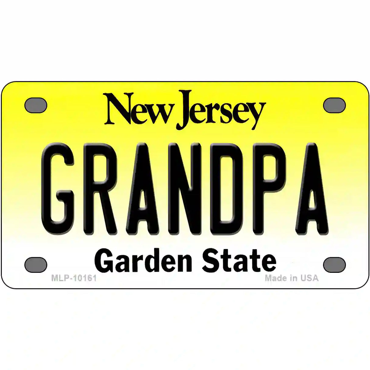 Grandpa New Jersey Metal Novelty License Plate 4" x 2.2" (MLP)