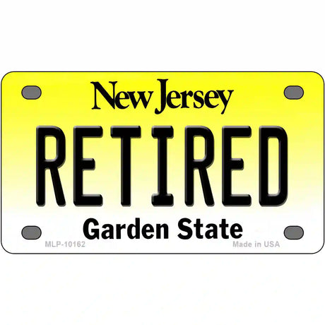 Retired New Jersey Metal Novelty License Plate 4" x 2.2" (MLP)