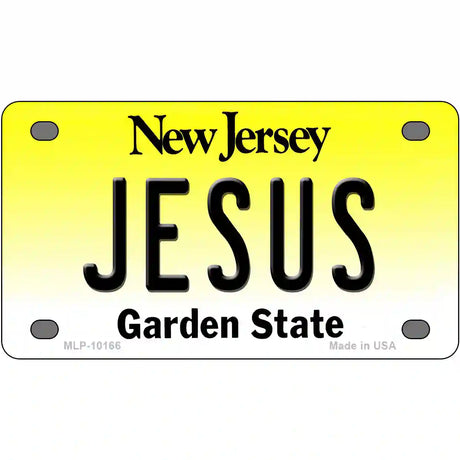 Jesus New Jersey Metal Novelty License Plate 4" x 2.2" (MLP)