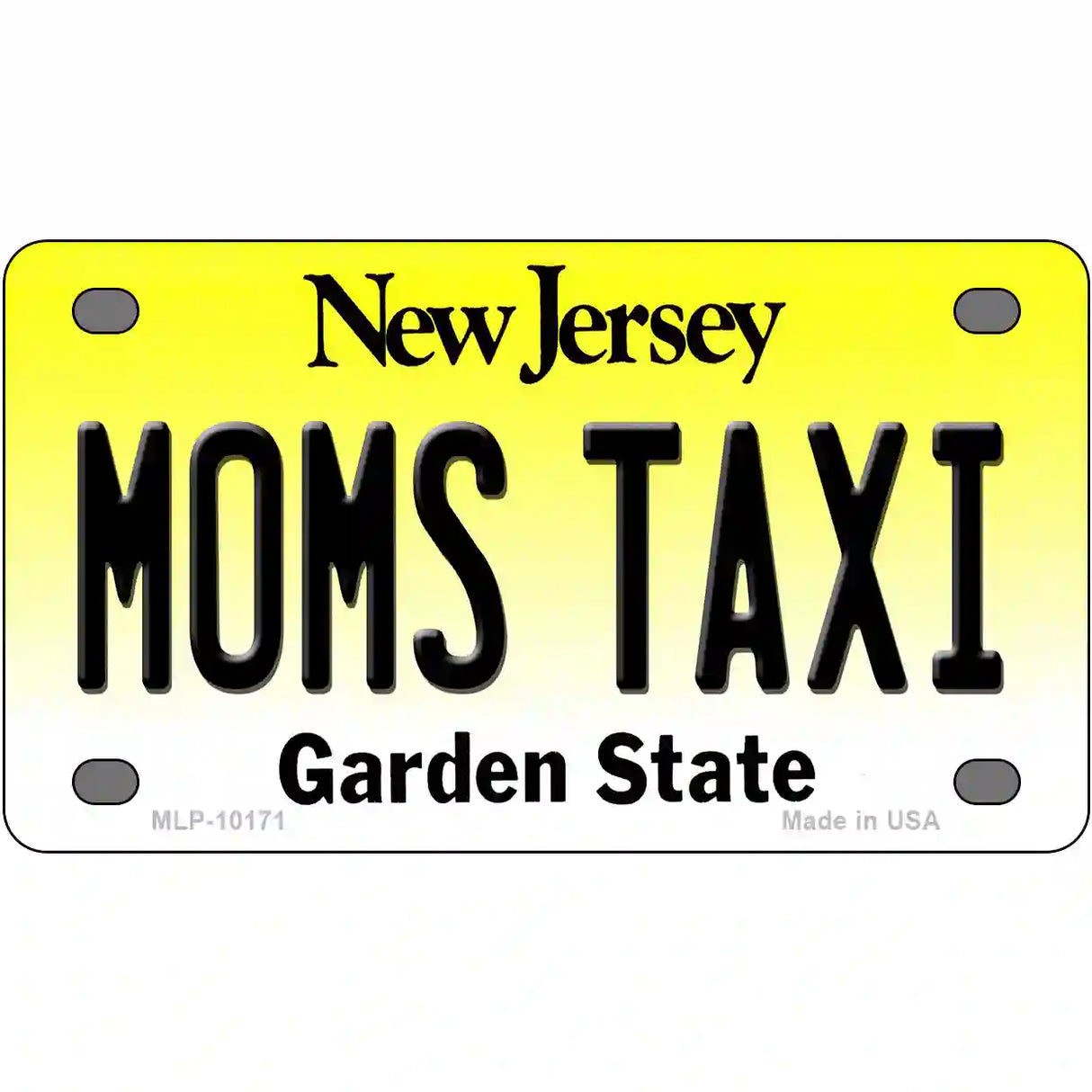 Moms Taxi New Jersey Metal Novelty License Plate 4" x 2.2" (MLP)