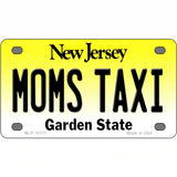 Moms Taxi New Jersey Metal Novelty License Plate 4" x 2.2" (MLP)