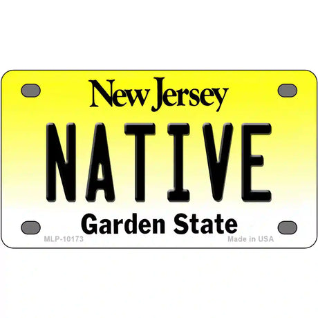 Native New Jersey Metal Novelty License Plate 4" x 2.2" (MLP)