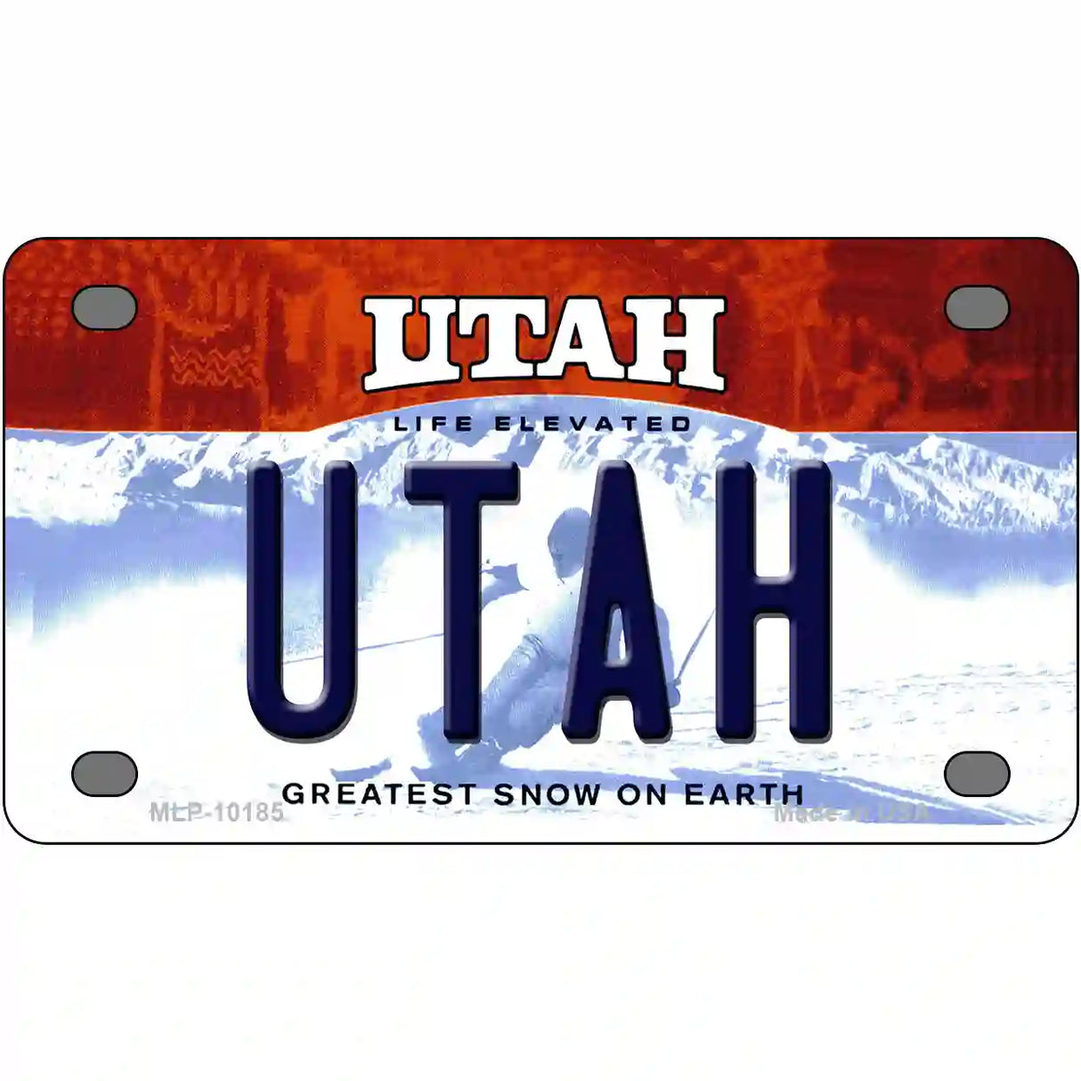 Utah Metal Novelty License Plate 4" x 2.2" (MLP)