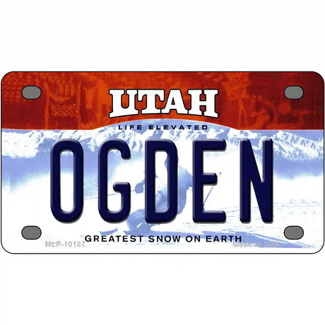 Ogden Utah Metal Novelty License Plate 4" x 2.2" (MLP)