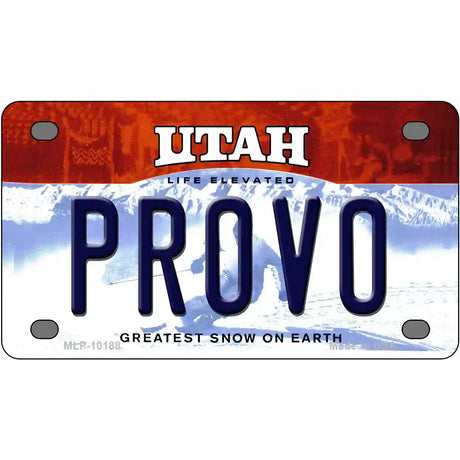 Provo Utah Metal Novelty License Plate 4" x 2.2" (MLP)