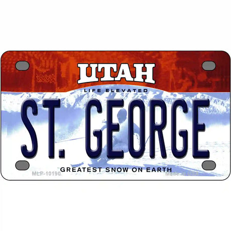 St George Utah Metal Novelty License Plate 4" x 2.2" (MLP)