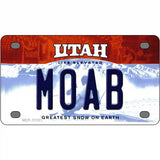 Moab Utah Metal Novelty License Plate 4" x 2.2" (MLP)