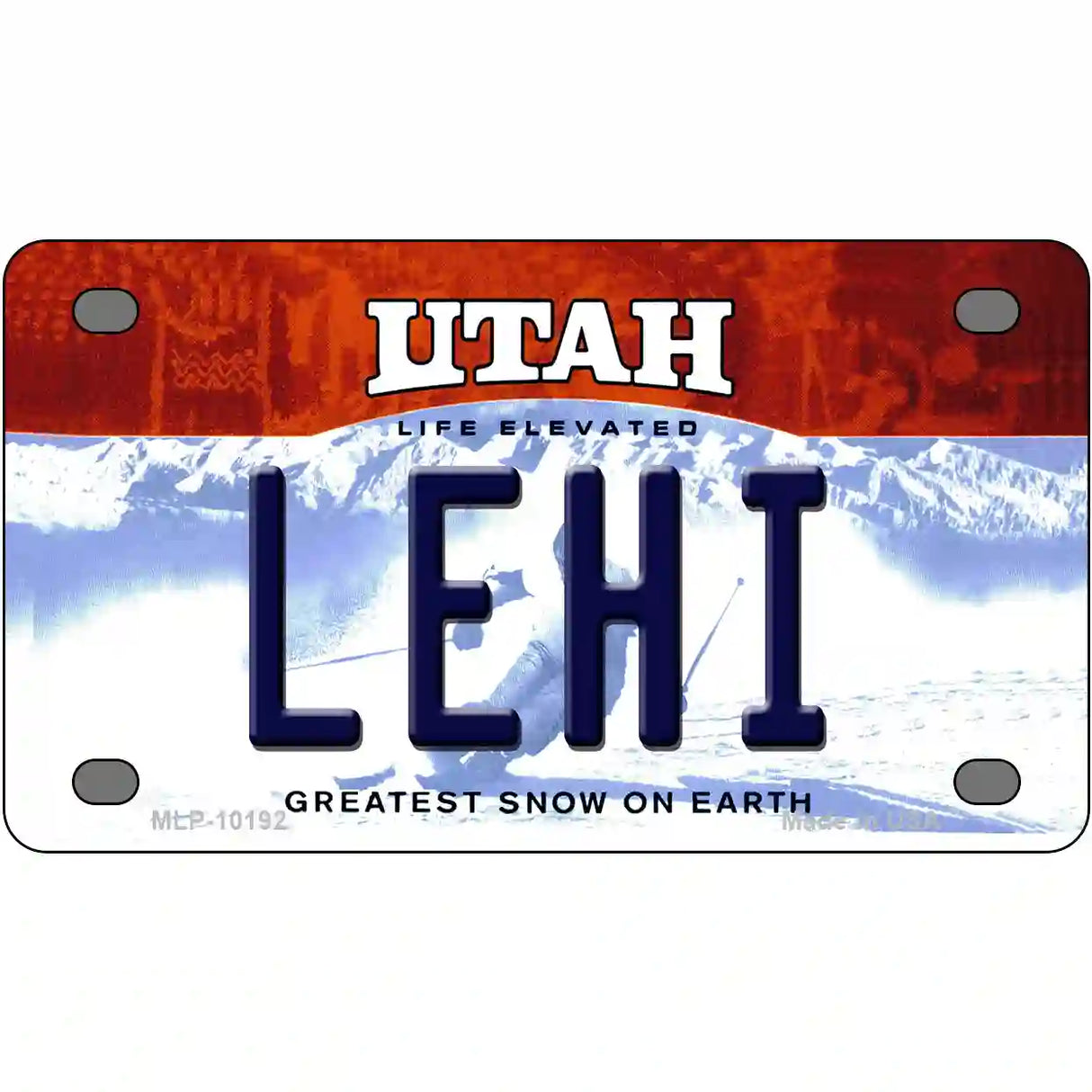 Lehi Utah Metal Novelty License Plate 4" x 2.2" (MLP)