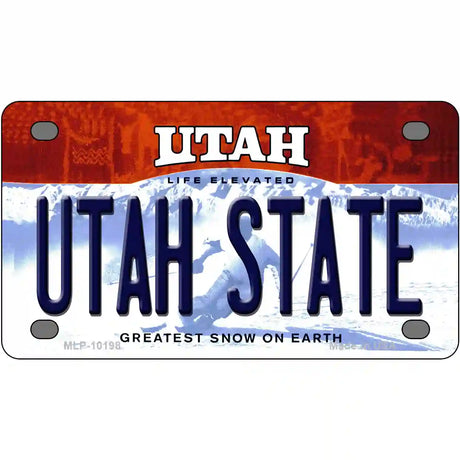 Utah State Utah Metal Novelty License Plate 4" x 2.2" (MLP)