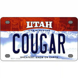 Cougar Utah Metal Novelty License Plate 4" x 2.2" (MLP)