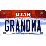 Grandma Utah Metal Novelty License Plate 4" x 2.2" (MLP)