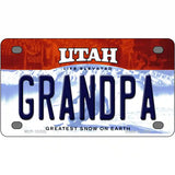 Grandpa Utah Metal Novelty License Plate 4" x 2.2" (MLP)