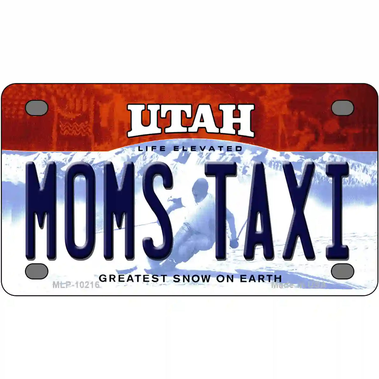 Moms Taxi Utah Metal Novelty License Plate 4" x 2.2" (MLP)