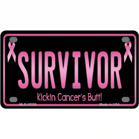 Survivor Metal Novelty License Plate 4" x 2.2" (MLP)