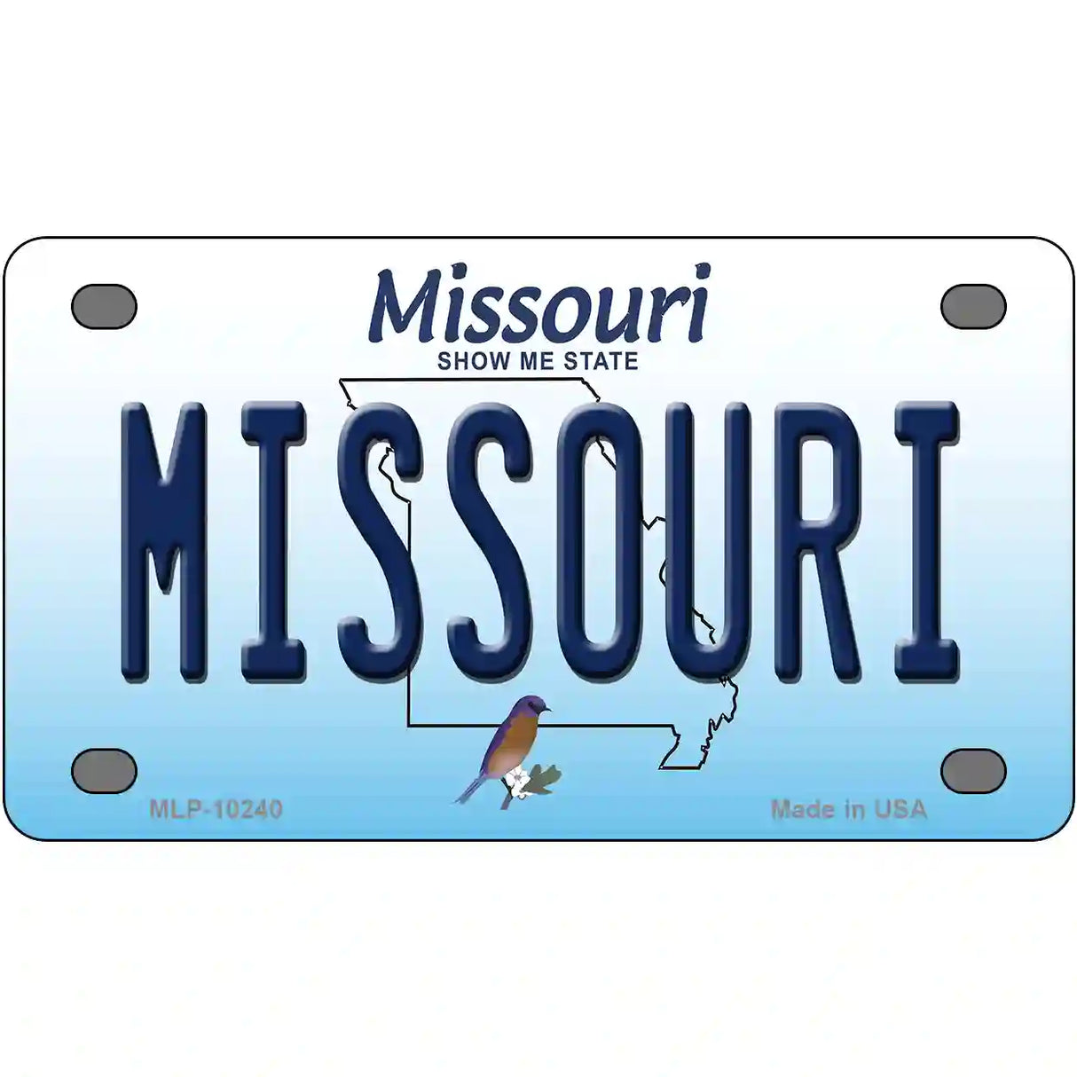 Missouri Metal Novelty License Plate 4" x 2.2" (MLP)