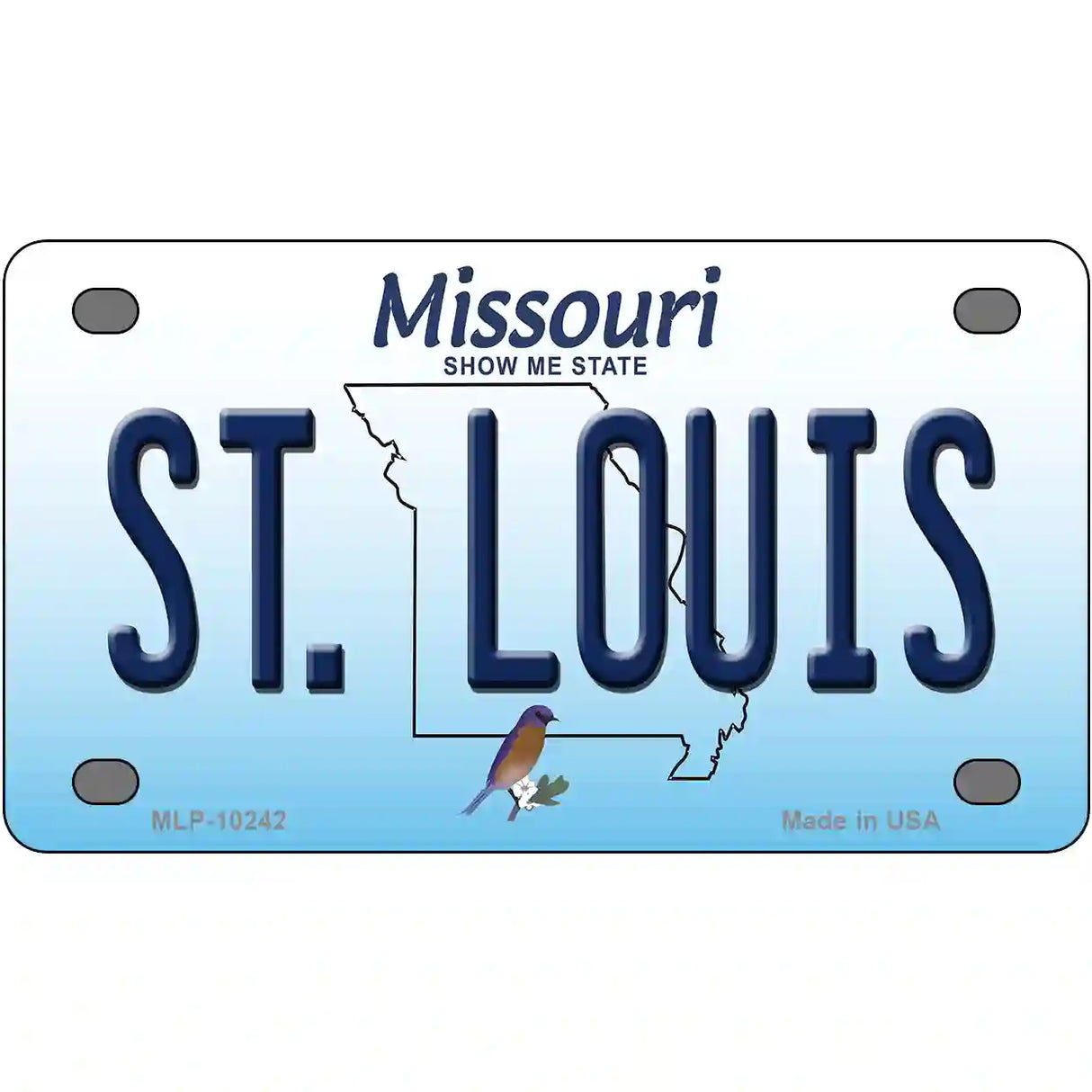 St Louis Missouri Metal Novelty License Plate 4" x 2.2" (MLP)